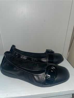 Josef‎ Seibel Classic Black Women's Buckle Ballet Flats